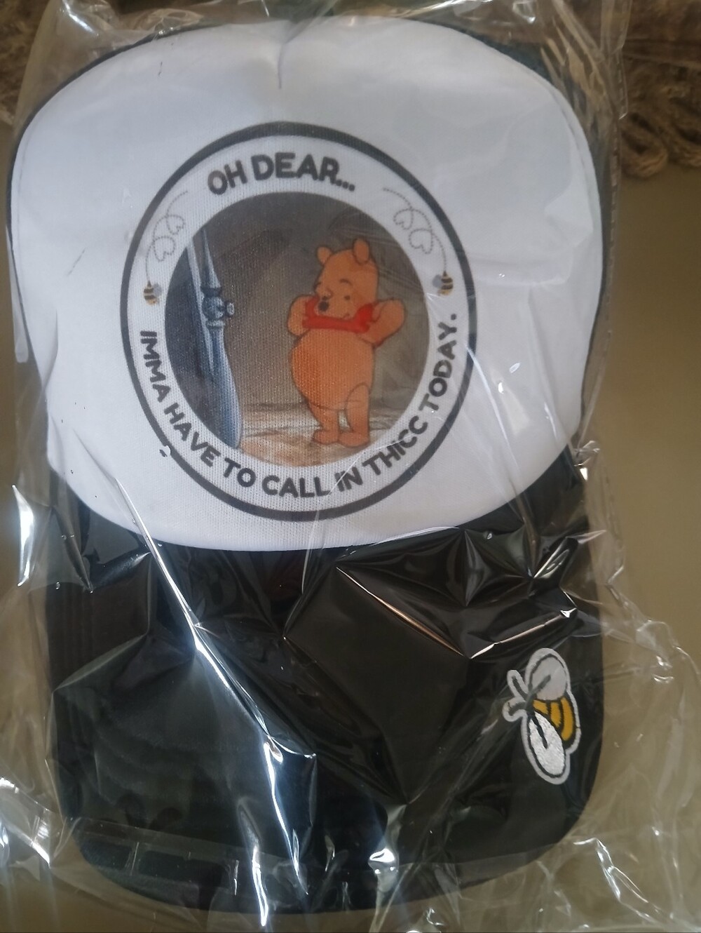 NWT WINNIE THE POOH SNAPBACK HAT..OH DEAR IMA HAVE TO CALL IN THICC TODAY..